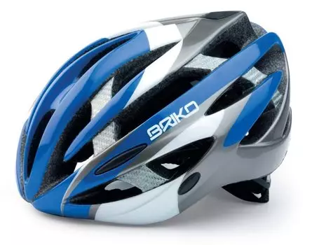 Велошлем BRIKO MUSTANG CARBON, blue silver