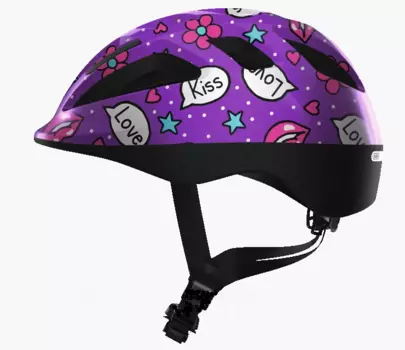 Велошлем детский ABUS Smooty 2.0 purple kisses (Размер: S (45-50 см))