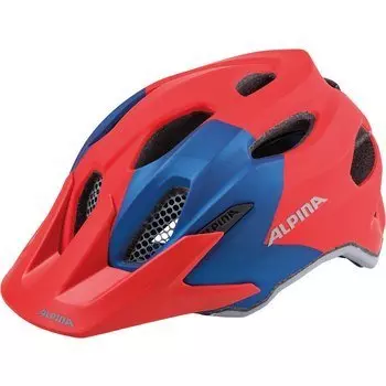 Велошлем детский Alpina Carapax Jr, красно-синий, 2018