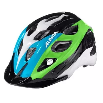 Велошлем детский Alpina ROCKY, черно-сине-зеленый, 2018