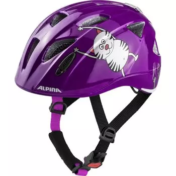 Велошлем детский Alpina Ximo Flash Purple cat 2019