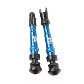 Ниппель для бескамерных покрышек E Thirteen Tubeless Valves, 27-37mm, 2 штуки, Blue, TR1UNA-117