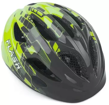 Велошлем детский AUTHOR Flash Pink/Blu INMOLD, СВЕТОДИОДНЫЙ ФОНАРИК, серо-желтый, 8-9090134