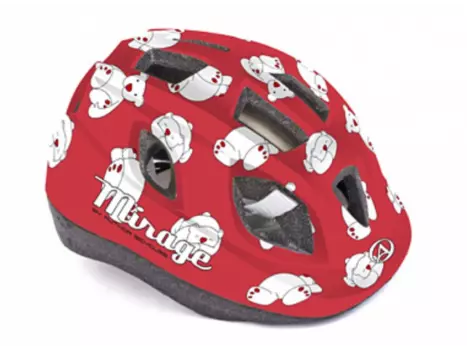 Велошлем детский Author Mirage Inmold red-bear, красный (Размер: 48-54 см)