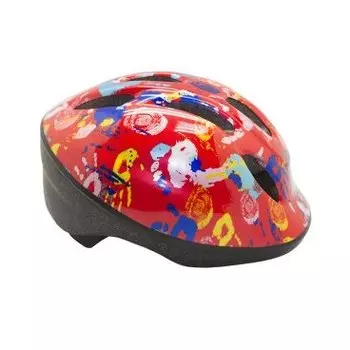 Велошлем детский BELLELLI, оранжевый с ладошками