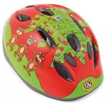 Велошлем детский/подростковый AUTHOR ULTIMA MONKEY 112 RED INMOLD (48-54см) красно-зеленый 8-9090102