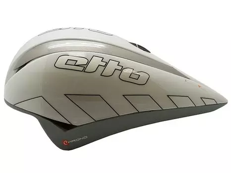 Велошлем Etto Chrono, цвет бело-серебристый, S/M/L (53-60см), 367601