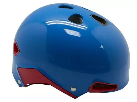 Велошлем Etto E-SERIES, цвет синий с красным, S/M/L (54-60см), 366107