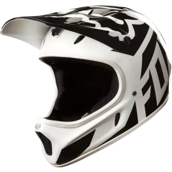 Велошлем Fox Rampage Race Helmet, бело-черный