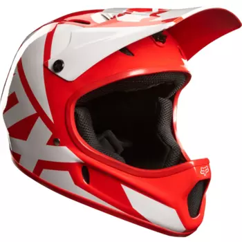 Велошлем Fox Rampage Race Helmet, красно-белый