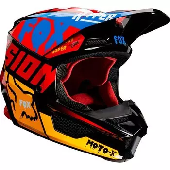 Велошлем Fox V1 Czar Helmet, Black/Yellow