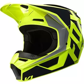 Велошлем Fox V1 Prix Lovl SE Helmet, Black/Yellow (Размер: S (55-56cm))