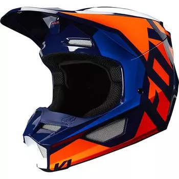 Велошлем Fox V1 Prix Lovl SE Helmet, Orange/Blue (Размер: S 55-56cm))