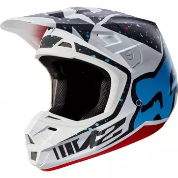 Велошлем Fox V2 Nirv Helmet, Red/White