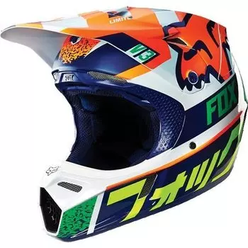 Велошлем Fox V3 Divizion Helmet, Orange/Blue