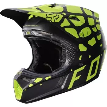 Велошлем Fox V3 Grav Helmet, Black/Yellow, 2017