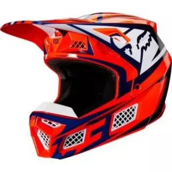 Велошлем Fox V3 Idol Helmet, Orange/Blue, 2020