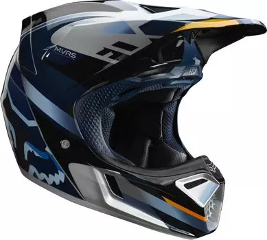 Велошлем Fox V3 Motif Helmet, Blue/Silver