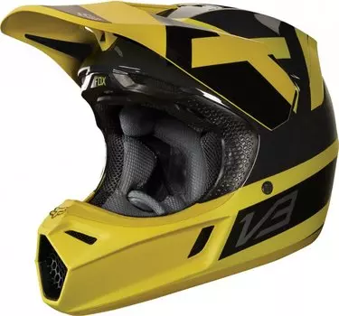 Велошлем Fox V3 Preest Helmet, Dark Yellow