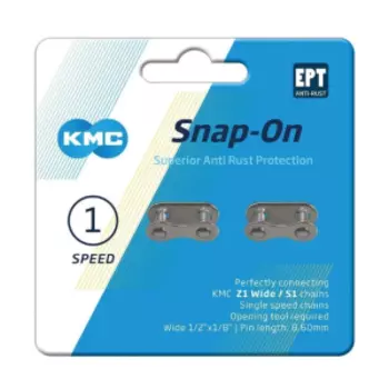 Замок велосипедной цепи KMC Z-410, 1 скорость, комплект 2 шт, блистер, FWD-DLZ410