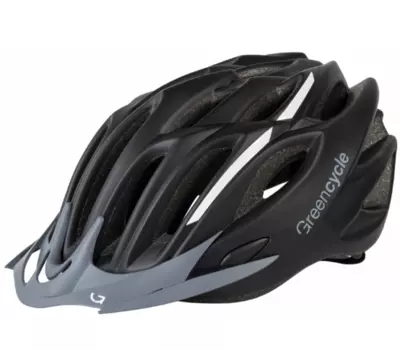 Велошлем Green Cycle Rock, черно-белый