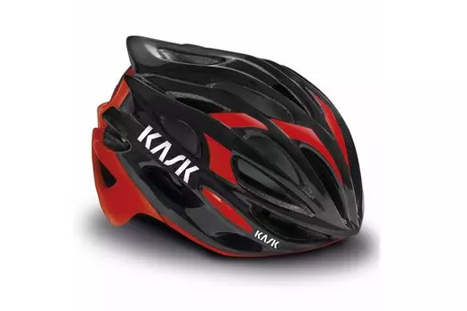 Велошлем Kask MOJITO, 26 отверстий, пенистый полистирол, поликарбонат, шоссе, 220 г, черный/красный
