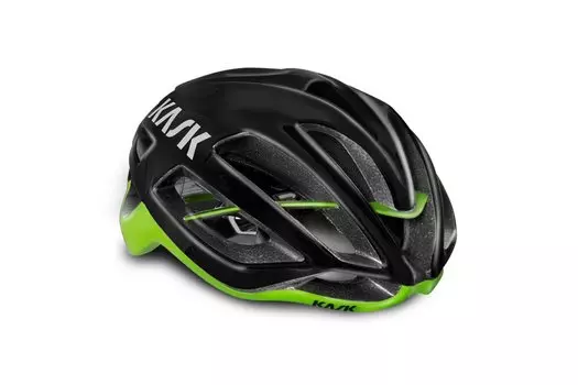 Велошлем Kask PROTONE, 11 отверстий, пенистый полистирол, поликарбонат, шоссе, 230 г, черный/салатов