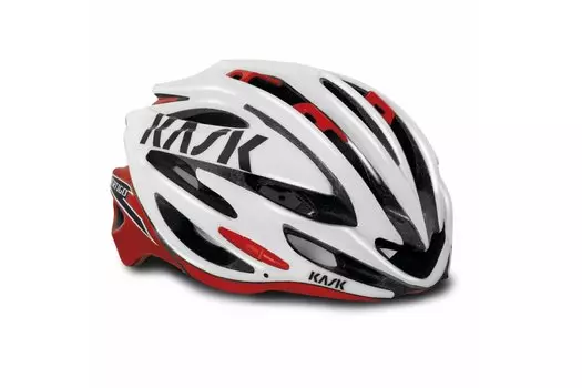 Велошлем Kask VERTIGO 2.0, 24 отверстия, пенистый полистирол, поликарбонат, 270 г, белый/красный