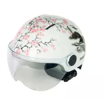 Велошлем Promend TK-12H18, с визором, белый, TK-12H18W-L