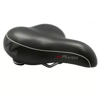 Седло велосипедное VELO PLUSH, комфорт, 260х218х74мм, гель, 722г, амортизатор пружина, чёрное, VL-8111M