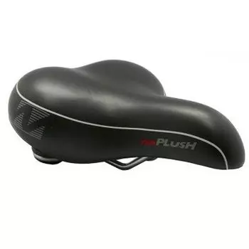 Седло велосипедное VELO PLUSH, комфорт, 260х218х74мм, гель, 652г, амортизатор пружина, чёрное, VL-8111E