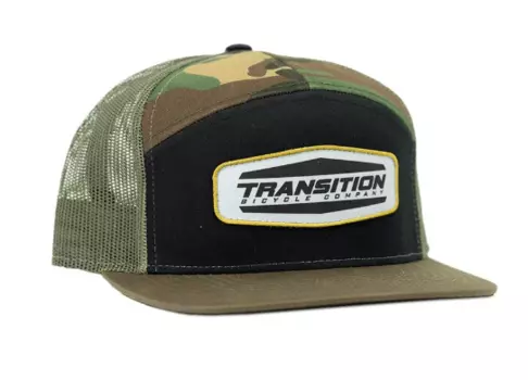 Кепка велосипедная TBC 7 Panel Trucker Hat, Transition Patch, Adjustable, Forest Camo