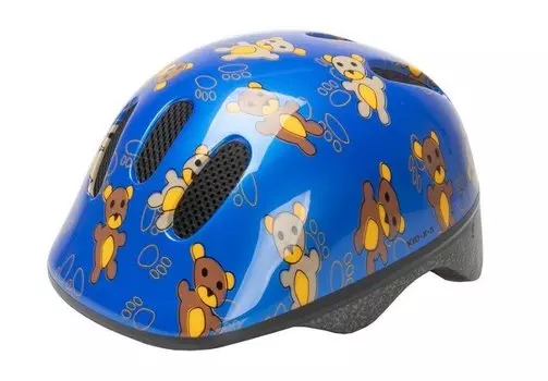 Велошлем M-WAVE KID-X-S Teddy, детский, Blue, 734072 (Размер: 46-52 см)