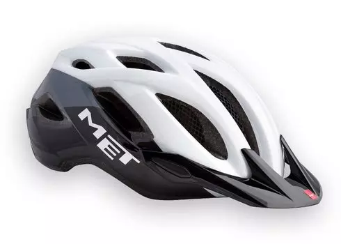 Велошлем MET Crossover, бело-черный