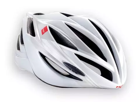 Велошлем MET Forte, бело-серый