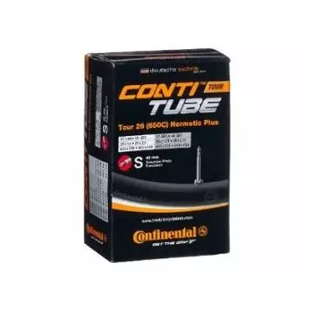 Камера велосипедная Continental Tour 26" Hermetic Plus, 37-559 / 47-597, S42, спортниппель, 0182271