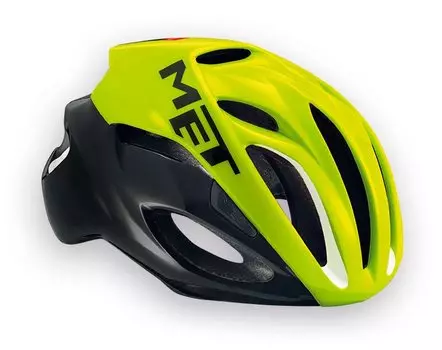 Велошлем MET Rivale Safety, желто-черный
