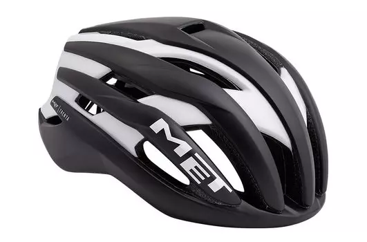 Велошлем Met Trenta, матовый черно-белый 2018
