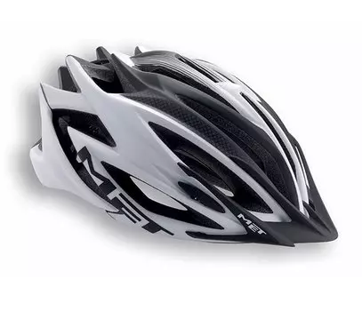 Велошлем MET Veleno, матовый бело-черный