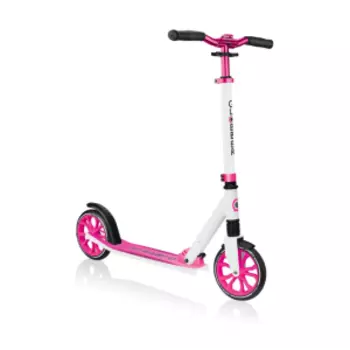 Самокат Globber NL 205, складной, двухколесный, нагрузка до 100 кг, бело-розовый