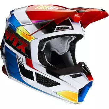 Велошлем подростковый Fox V1 Yorr Youth Helmet, Blue/Red, 2020 (Размер: YM 49-50cm )