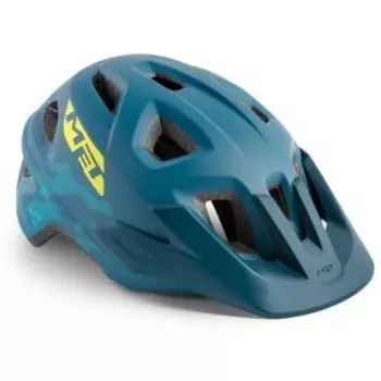 Велошлем подростковый Met Eldar, размер: OS, Petrol Blue Camo, 2023, 3HM117UNBL1