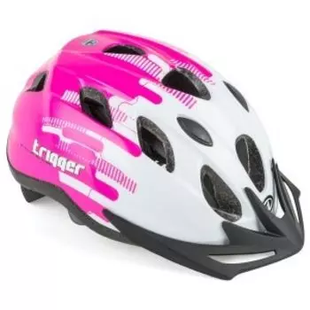 Велошлем подростковый с сеточкой Trigger Pnk INMOLD AUTHOR, бело-розовый, 8-9090012