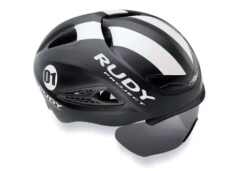 Велошлем Rudy Project BOOST 01, с линзой, Black/White (Matte), 2019