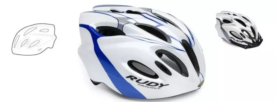 Велошлем Rudy Project SNUGGY WHITE/BLUE/SILVER SHINY 2017