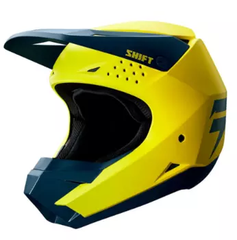 Велошлем Shift White Helmet, Yellow/Navy