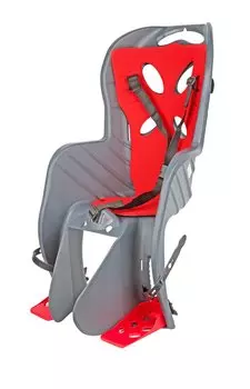 Детское велокресло NFUN CURIOSO DELUXE, на подседельную трубу, серое, до 22 кг, 01-100083