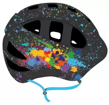 Велошлем Vinca Sport, IN-MOLD, детский, с регулировкой, рисунок - "взрыв", VSH 8 splash (Размер: M (52-56 см))