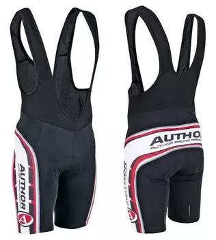 Велошорты 8-7099927 ARP-12 w/braces Red/Blk c лямками с памперсом красно-бело-черные L AUTHOR