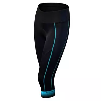 Велошорты-бриджи FUNKIER S-121-C13 Women Pro Knee Tights 3/4 с памперсом, черные, женские, 12-457 (Размер: L. Цвет: черный )